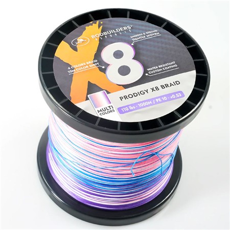 Tresă Rodbuilders Republic Prodigy X8 Braid - Multi - 1000M