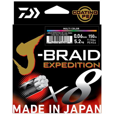Tresse Daiwa J-Braid Expedition X8 Chartreuse - 300M