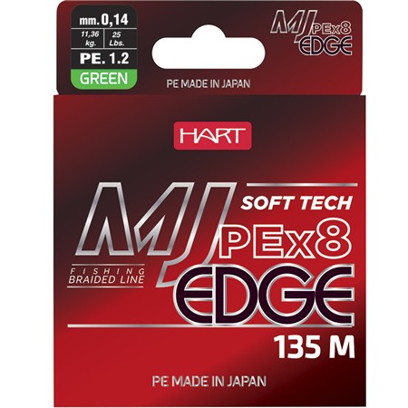 Tresse Hart Mj Edge Pe X8 - Vert Fluo - 135M