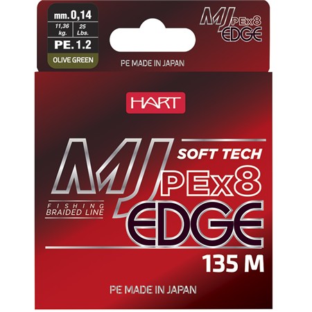 Tresse Hart Mj Edge Pe X8 - Vert Olive - 135M