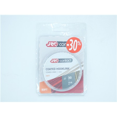 Tresse Jrc Contact Coated Hooklink Soft - 22M - Cbo Camo - 30Lbs