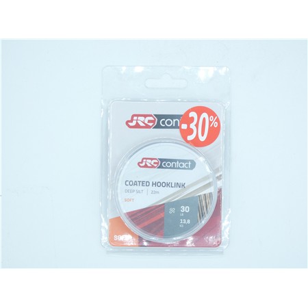 Tresse Jrc Contact Coated Hooklink Soft - 22M - Deep Silt - 30Lbs