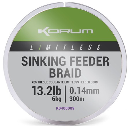 Tresse Korum Limitless Sinking Feeder Braid - 300M