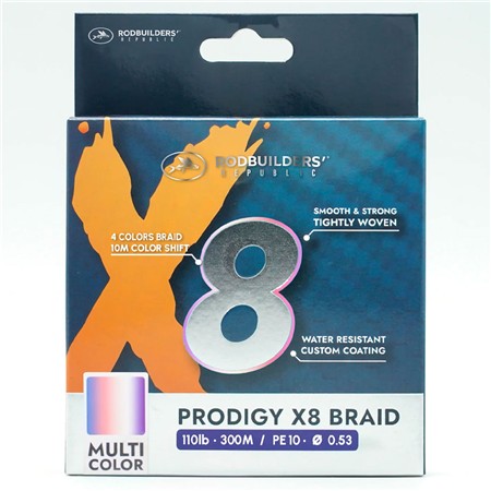 Tresse Mer Rodbuilders Republic Prodigy X8 Braid - Multi - 300M