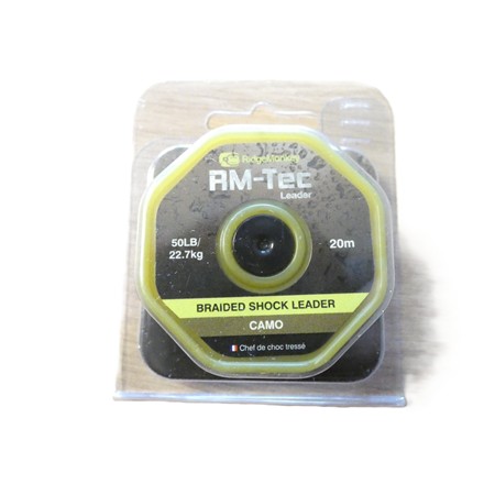 Tresse Rm-Tec Braided Shock Leader 20 M Camo Ridge Monkey - 50 Lb