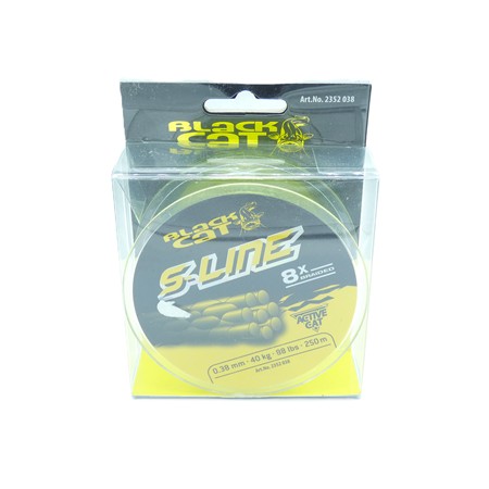 Tresse Silure Black Cat S-Line - Jaune - 250M - 38/100