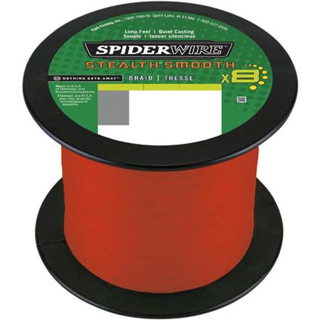 TRESSE SPIDERWIRE STEALTH SMOOTH 8 - ROUGE - 2000M