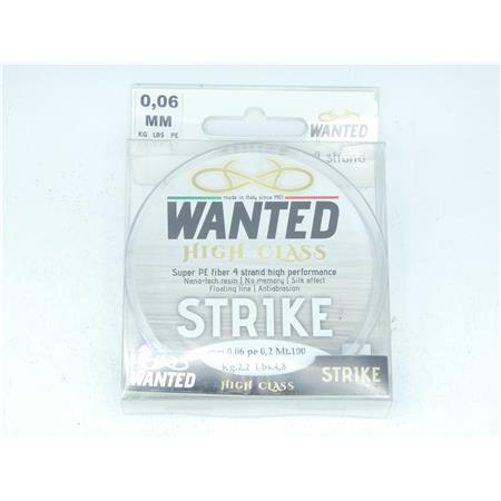 Tresse Wanted Strike X4 - 100M - 0.06Mm Vert