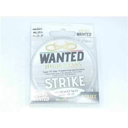 Tresse Wanted Strike X4 - 100M - 0.08Mm Vert
