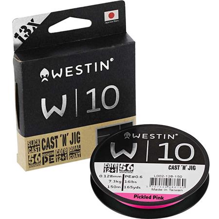 TRESSE WESTIN W10 13-BRAID CAST 'N' JIG PICKLED PINK - 110M