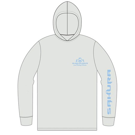 Tricou Cu Mâneci Lungi Pentru Bărbați Sakura Uv Long Sleeves Hoodie - Gri