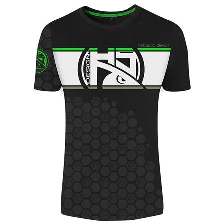 Tricou Cu Mâneci Scurte Pentru Bărbați Hot Spot Design Linear Bass - Negru