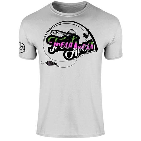 Tricou Cu Mâneci Scurte Pentru Bărbați Hot Spot Design Trout Area - Gri