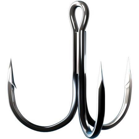 Triple Hook Tro-Kar Straight Point Round Bend Wide Gap