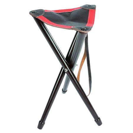 Tripod Januel En Bois Avec Assise En Cuir Avec Bande Fluo