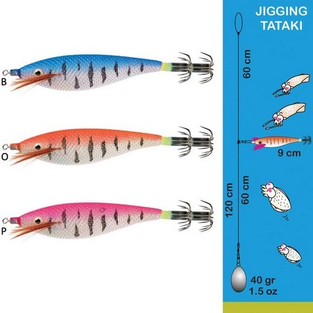 Turlutka Sea Squid Ligne Squid Set - 9Cm