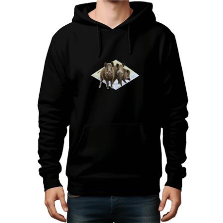 Untergeordnetes Sweatshirt Bartavel Theme Chasse Trio Sanglier