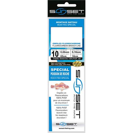 Unterleine Spezial Steinfisch - Fluoro Sunset Bateau Rs Competition Bateau Rs Competition Special Poisson De Roche - Fluoro