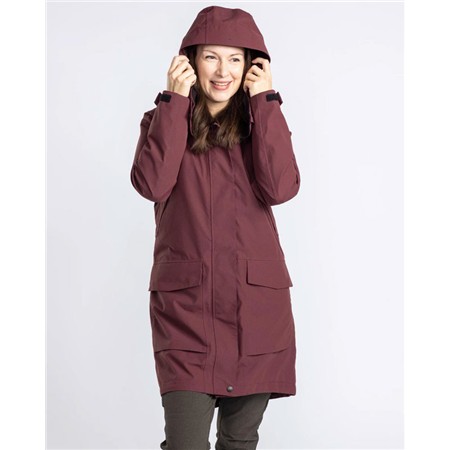 VESTE FEMME PINEWOOD RAIN PARKA - EARTH PLUM