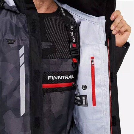VESTE HOMME FINNTRAIL IMPERMÉABLE GREENWOOD - CAMO SHADOW BLACK