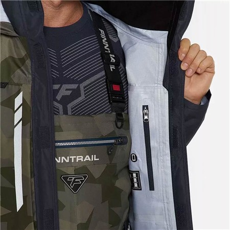 VESTE HOMME FINNTRAIL IMPERMÉABLE GREENWOOD - CAMO SHADOW GREEN