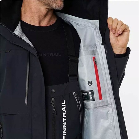VESTE HOMME FINNTRAIL IMPERMÉABLE TOURNAMENT - GRAPHITE