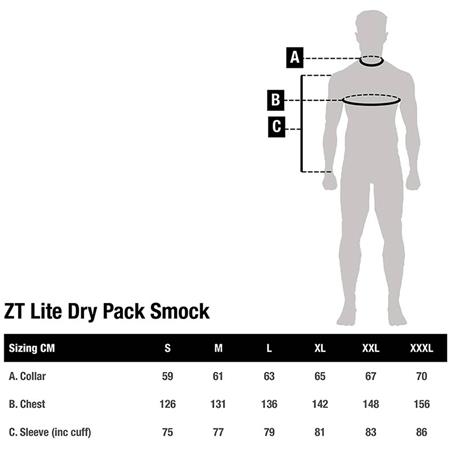 VESTE HOMME NASH ZT LITE DRY PACK SMOCK - KAKI