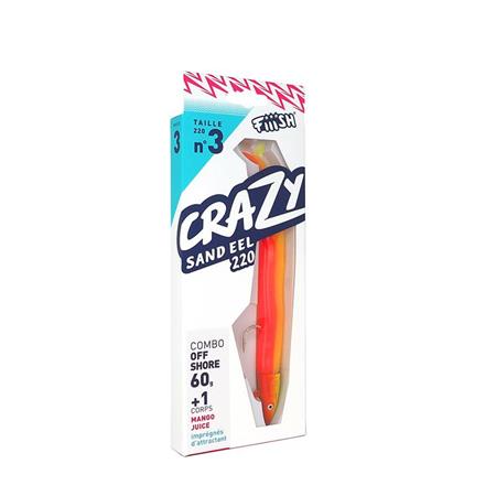 VINILO FIIISH COMBO CRAZY SAND EEL 220 COMBO CRAZY SAND EEL + CABEZA PLOMADA OFF SHORE