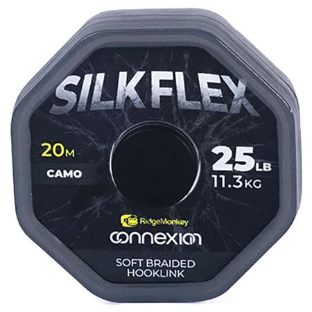 VLECHT ONDERAAN DE LIJN RIDGE MONKEY CONNEXION SILKFLEX SOFT BRAIDED HOOKLINK