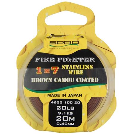 VLECHT ONDERAAN DE LIJN SPRO 1X7 BROWN COATED WIRE