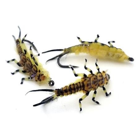 Vlieg Sempe Nymf Stonefly Geel - Partij Van 3