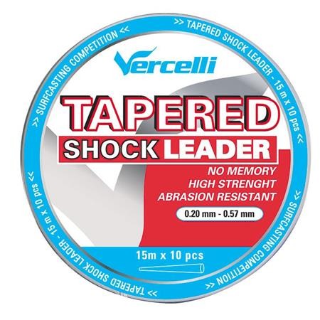 Voorlijn Vercelli Tapered Shock Leader Transparant 15M X 10