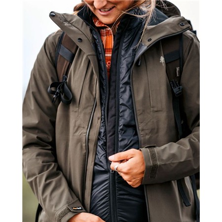 VROUWENJAS PINEWOOD WOOL INSULATED MIDLAYER - NOIR