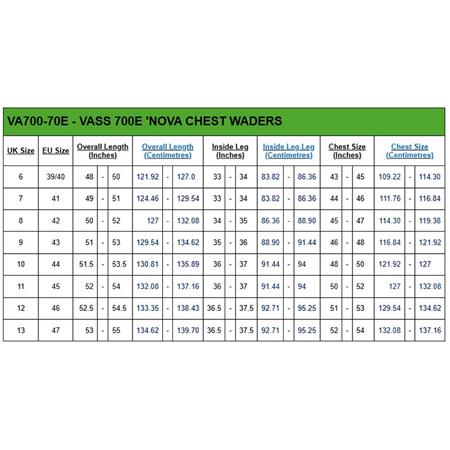 WADERS ΑΠΌ PVC VASS TEX 700 EDITION CHEST WADER