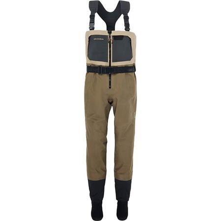 Waders Meia Respirante Grundéns Boundary Zip Stockingfoot Wader Stone/Otter