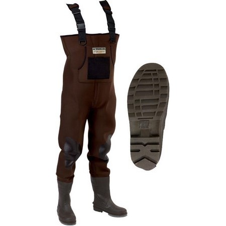 Waders Neoprene - Solas Serrilhadas Garbolino Precision Pro - Semelles Crantees