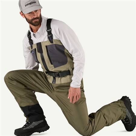 WADERS STOCKING RESPIRANT PATAGONIA SWIFTCURRENT TRAVERSE ZIP FRONT WADERS - RIVER ROCK GREEN