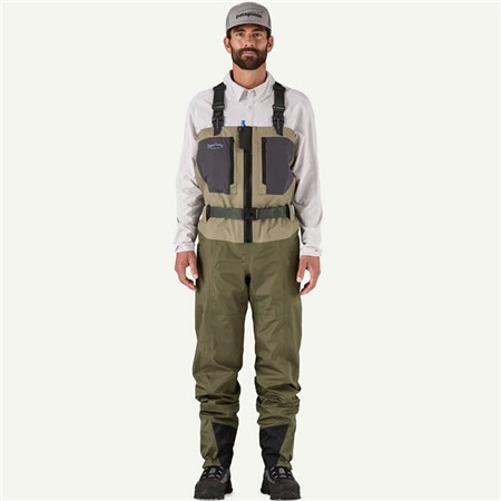 WADERS STOCKING RESPIRANT PATAGONIA SWIFTCURRENT TRAVERSE ZIP FRONT WADERS - RIVER ROCK GREEN