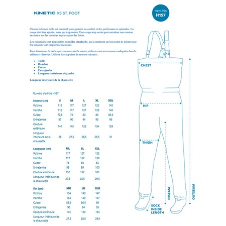 WADERS STOCKING RESPIRANTE - CINZENTO KINETIC X5 - GRIS