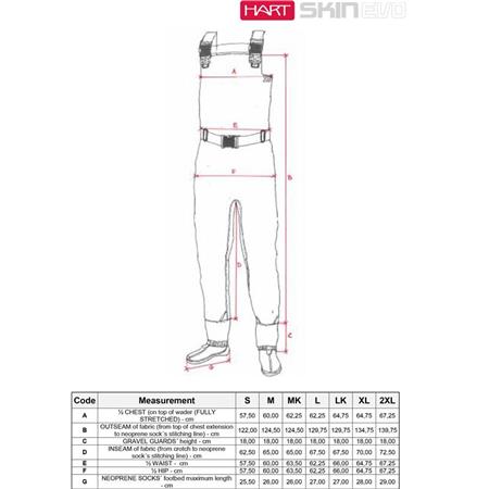WADERS TRANSPIRABLES HART SKIN EVO