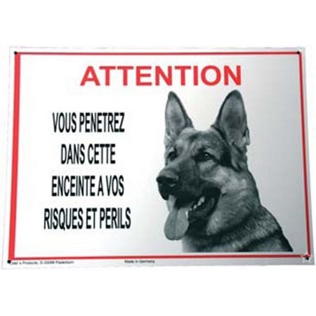 Warntafel „Attention Berger Allemand“