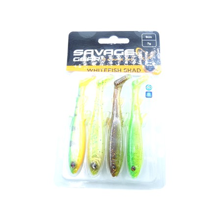 Whitefish Shad 9 Cm 7 Gr Par 4 Savage Gear - Color Mix