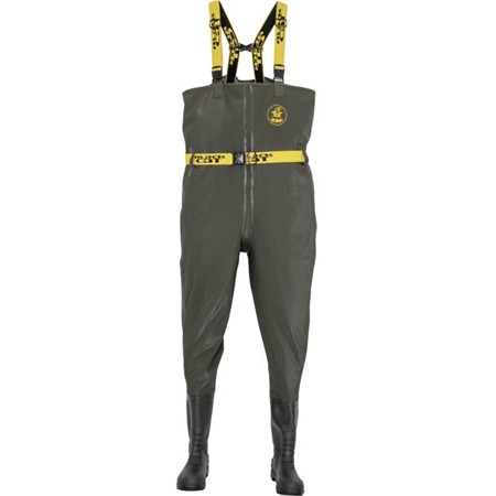 Wodery Pvc Black Cat Green Booted Waders