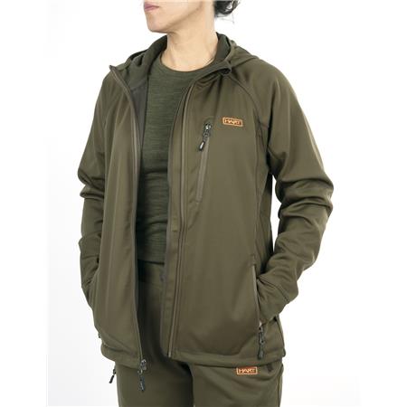 WOMAN'S SWEATSHIRT HART STILK-HXT - OLIVE FONCÉ