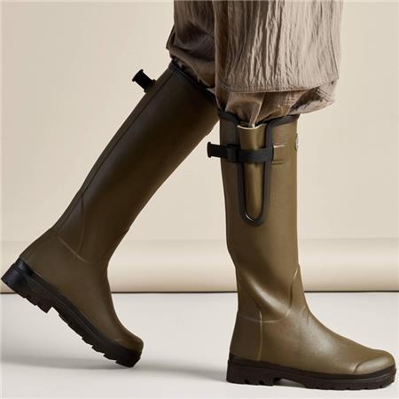 WOMEN'S BOOTS - DARK GREEN LE CHAMEAU VIERZON DOUBLÉES JERSEY - VERT FONCÉ