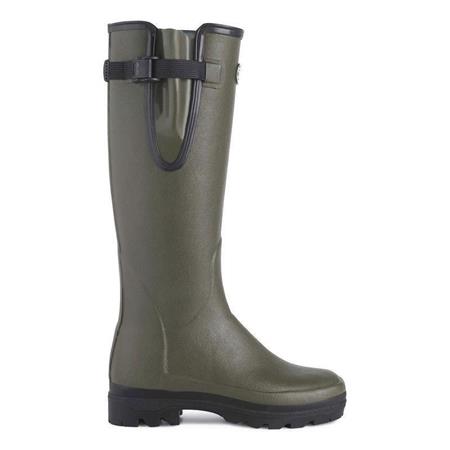 WOMEN'S BOOTS - DARK KHAKI LE CHAMEAU VIERZONORD DOUBLÉES NÉOPRÈNE - KAKI FONCÉ