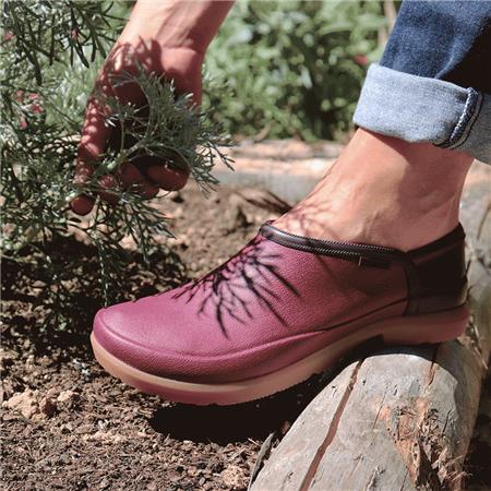 WOMEN'S CLOGS - AUBERGINE ROUCHETTE ORIGIN - AUBERGINE