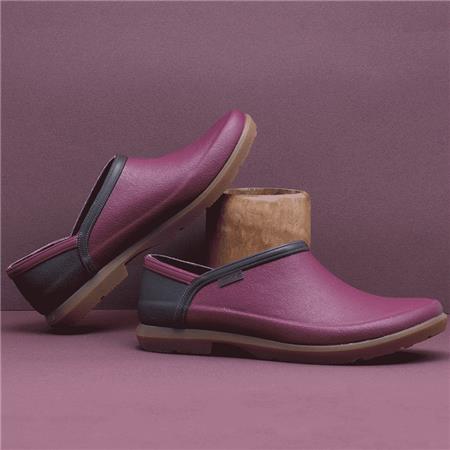 WOMEN'S CLOGS - AUBERGINE ROUCHETTE ORIGIN - AUBERGINE