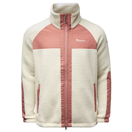Women's Fleece Pinewood Pile Fleece - Creme/Brick Pink