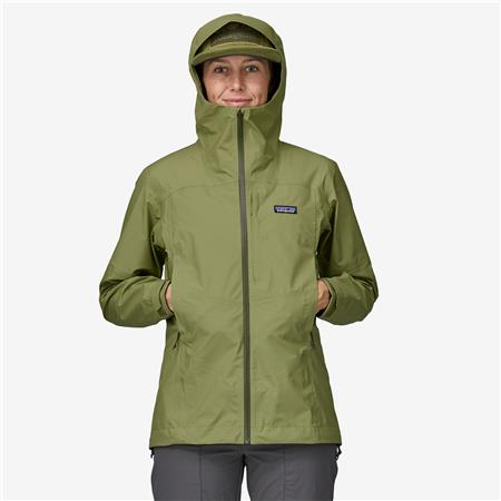 WOMEN'S JACKET PATAGONIA WOMEN'S BOULDER FORK RAIN JACKET - BUCKHORN GREEN